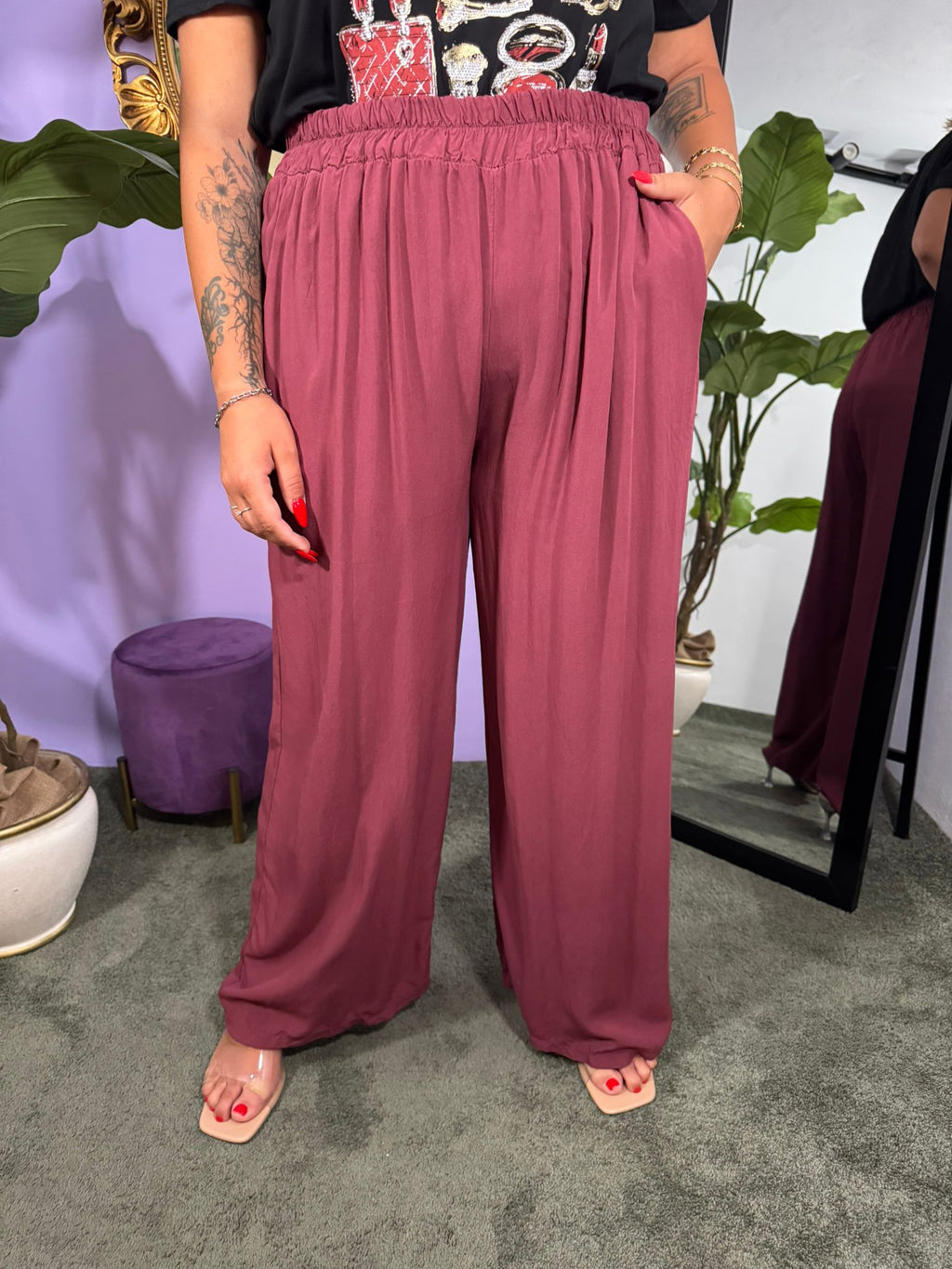 PANTALONE VALERY BORGOGNA 3712