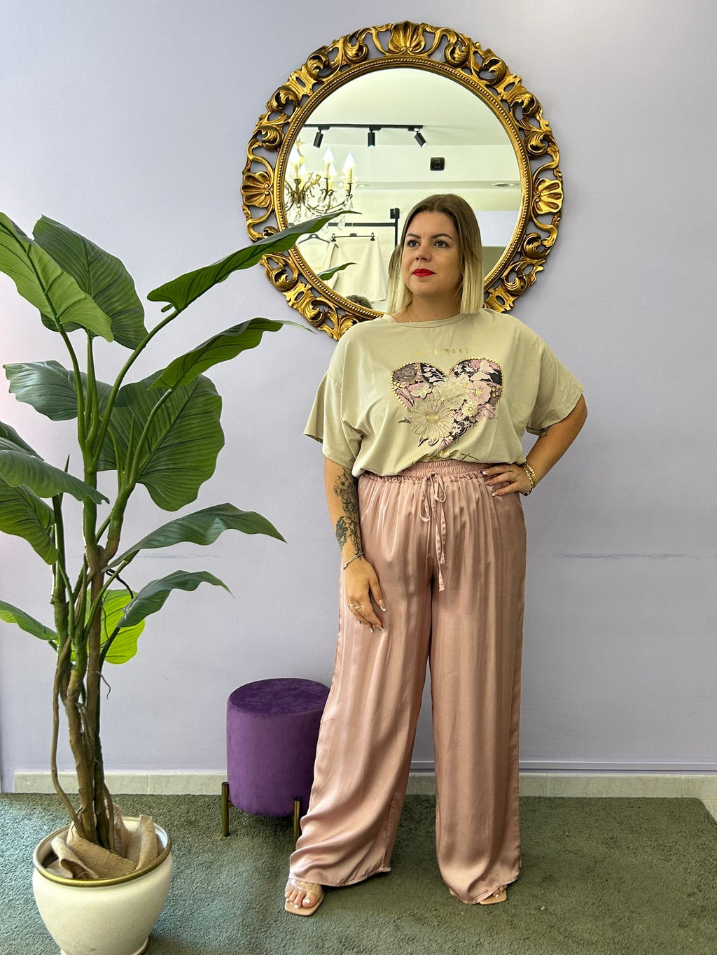 T-SHIRT CORAZON BEIGE 22828