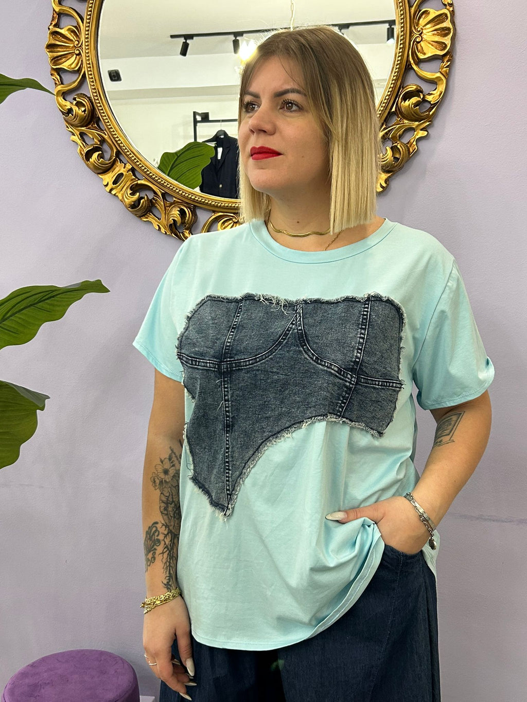 MAGLIA PATT. DENIM 6676