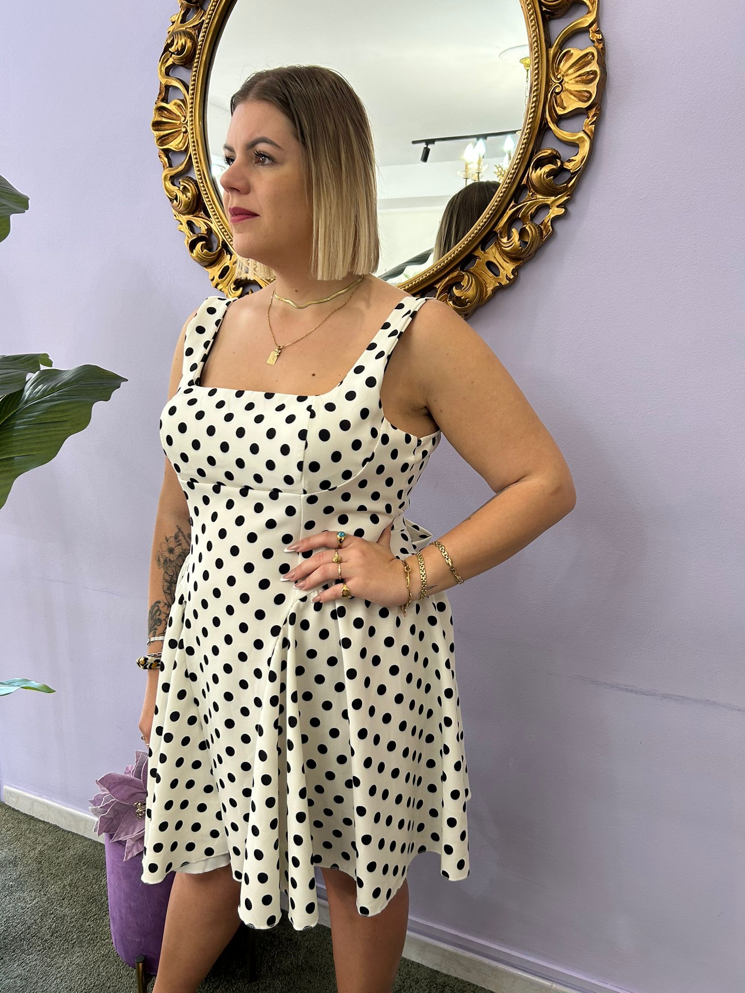 VESTITO POIS BIANCO A04