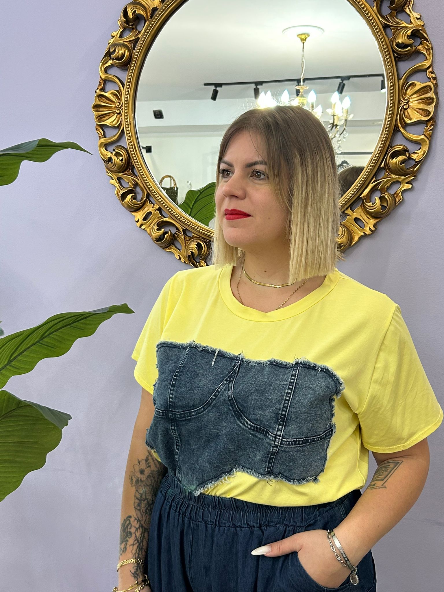 MAGLIA PATT. DENIM 6676