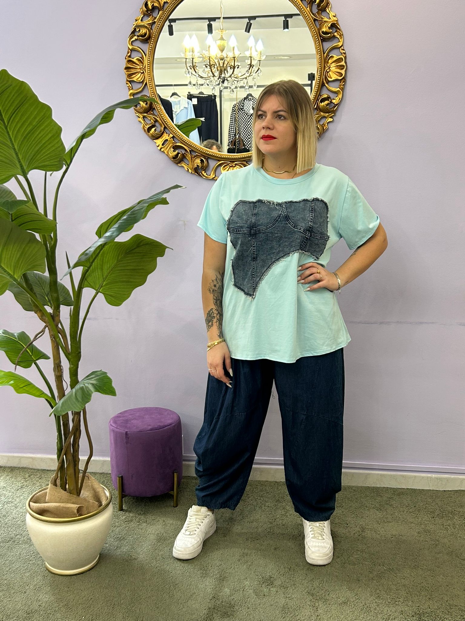 MAGLIA PATT. DENIM 6676