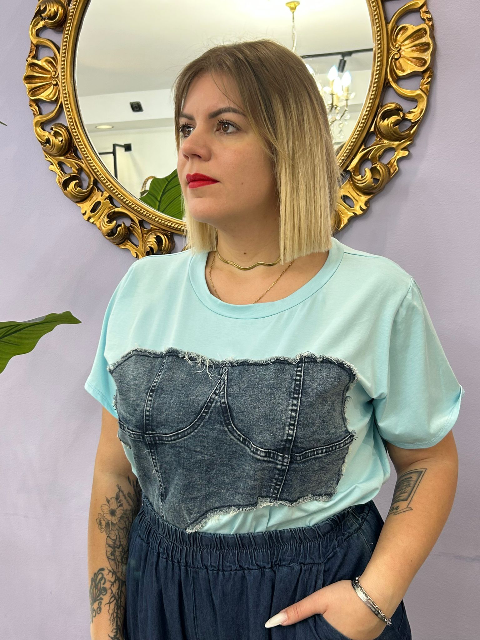 MAGLIA PATT. DENIM 6676