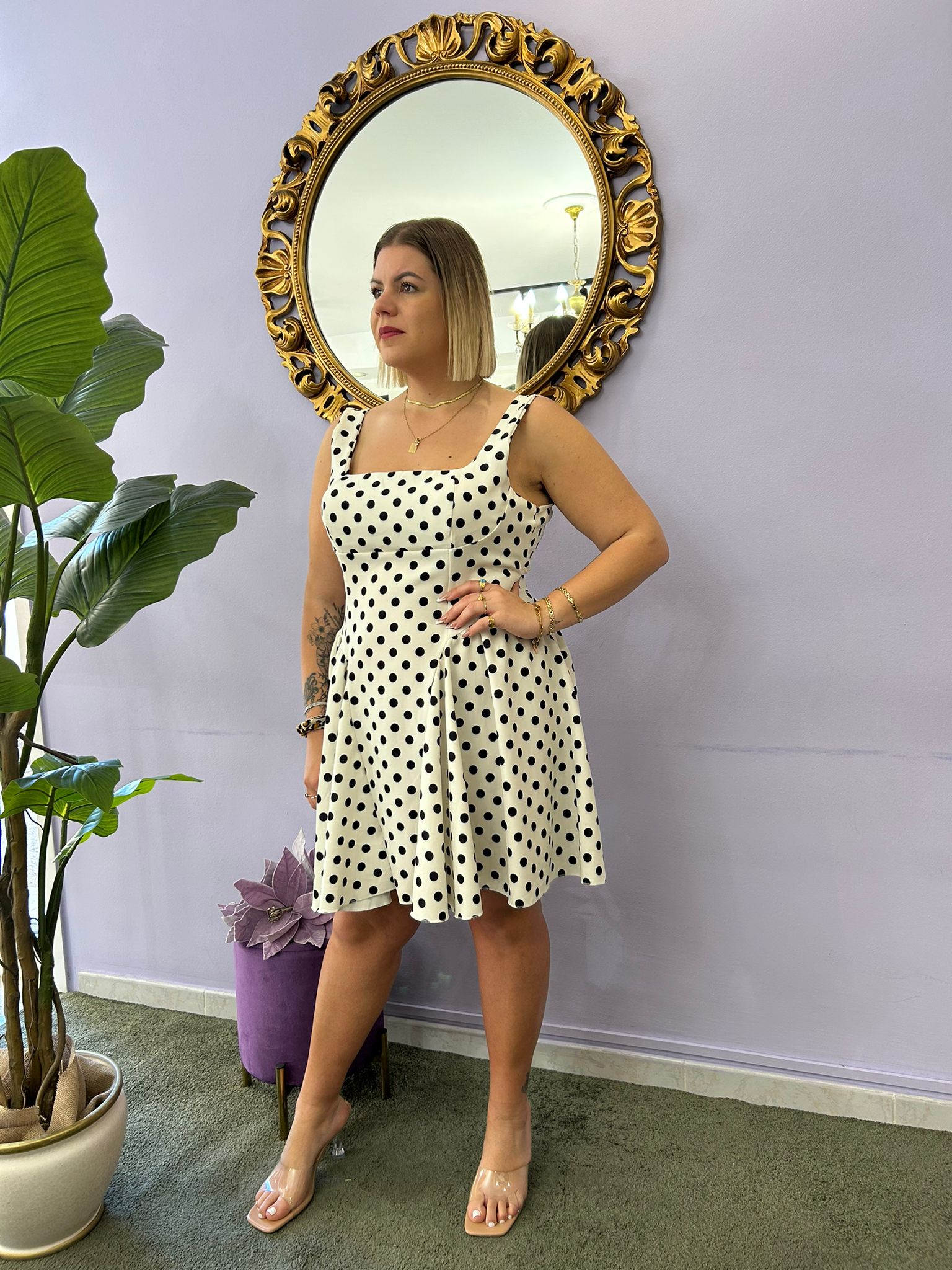 VESTITO POIS BIANCO A04