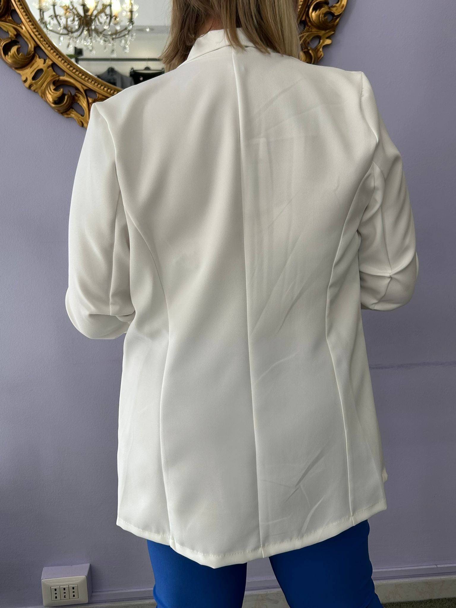GIACCA RICCIO BIANCA FD3758