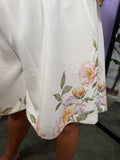 PANTALONCINO FIORATO BIANCO
