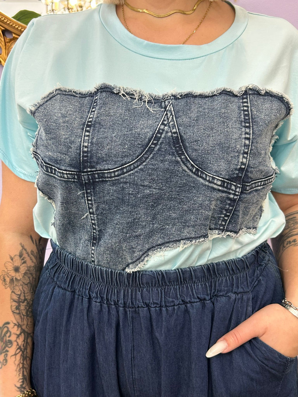 MAGLIA PATT. DENIM 6676