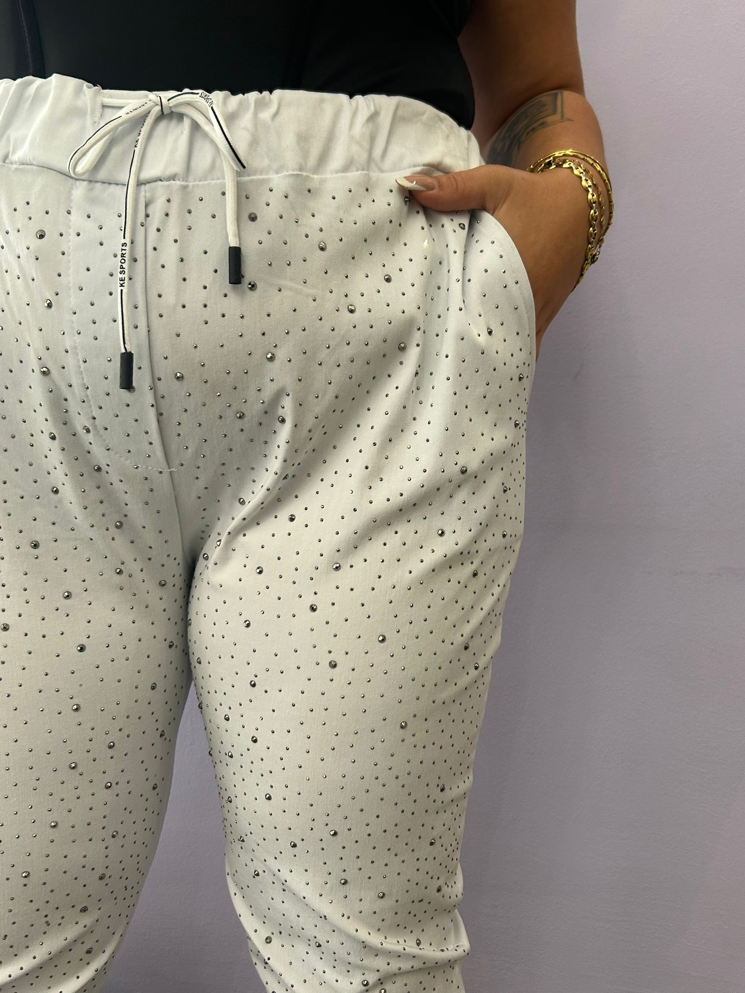 PANTALONE BRILLI BIANCO 009